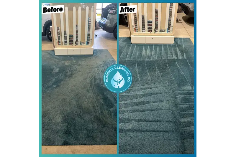 Stain removal before and after comparison