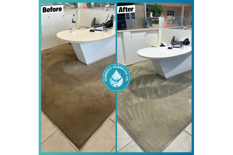Deep carpet cleaning before and after comparison